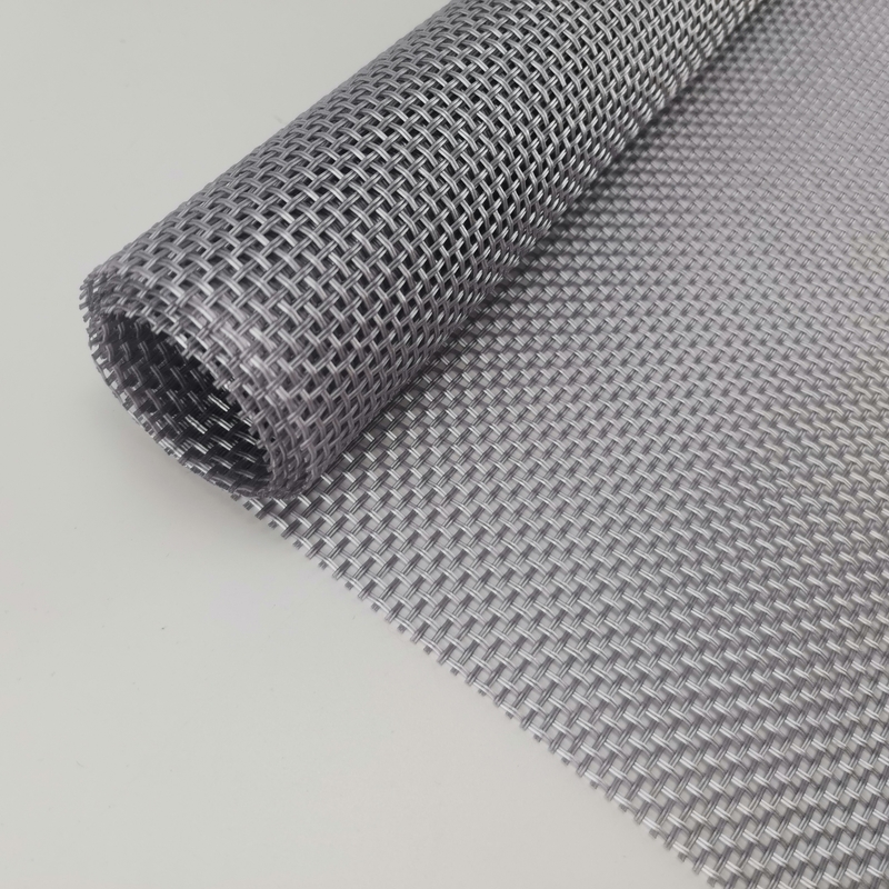 280g/m2 0.35mm Siyah ve Gri Poliester Açı Ekranı 30m-100m Uzunluk 15x11 Açı Sayısı