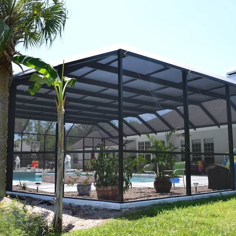 0.013 Inch Yarn Diameter Pool And Patio Screen With Tear Resistant Charcoal Color (Ağızlara dayanıklı kömür rengi)