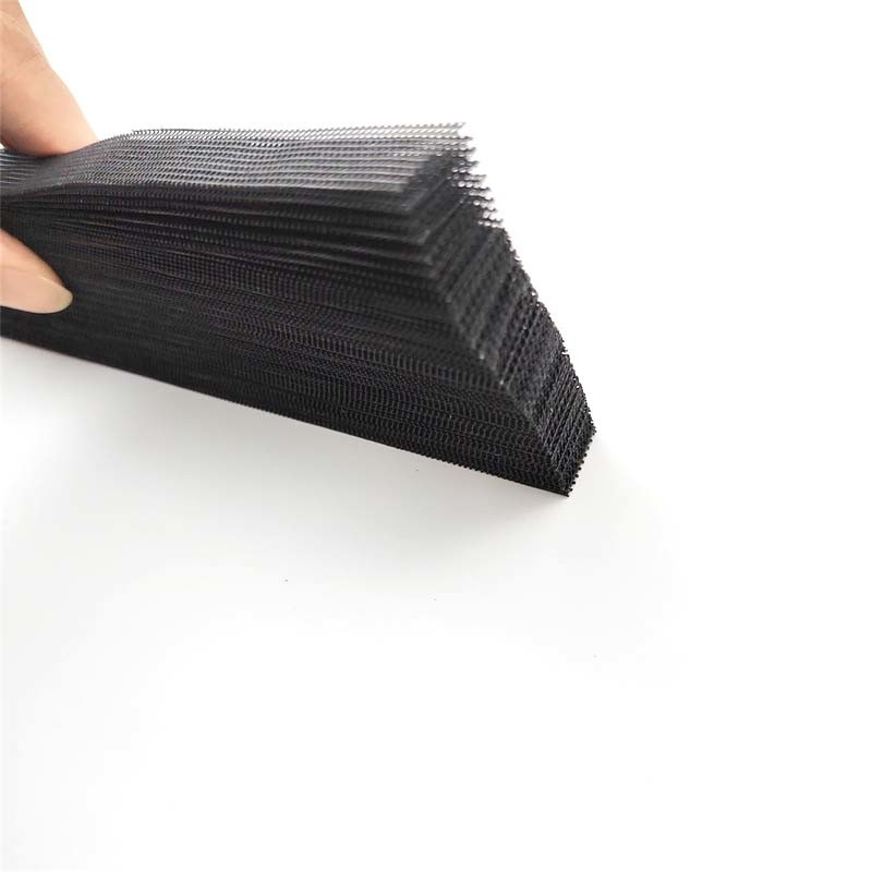 Siyah Çekici Poliester Pliated Mesh Plisse Böcek Ekranı Pencere ve Kapı için Katlanabilir Ağ