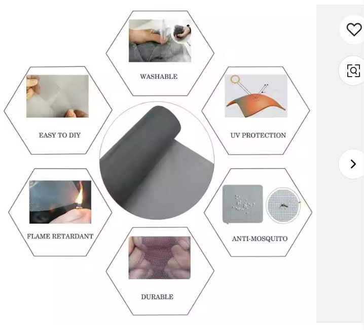 0.25 mm kalınlığında yeşil cam lif sivrisinek ağı yeşil ve rahat yaşam için