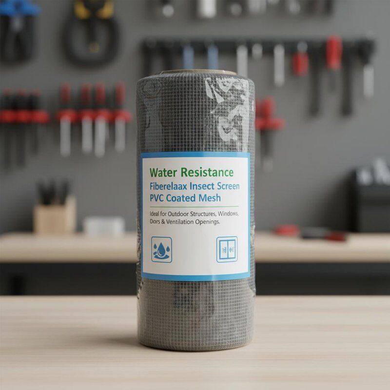 Suya dayanıklı cam lif böcek ekranı PVC kaplama ağı Dış yapılar pencereler kapılar ve havalandırma açıklıkları için idealdir