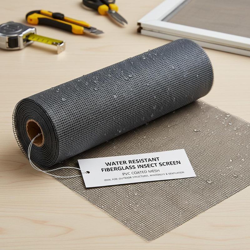 Suya dayanıklı cam lif böcek ekranı PVC kaplama ağı Dış yapılar pencereler kapılar ve havalandırma açıklıkları için idealdir