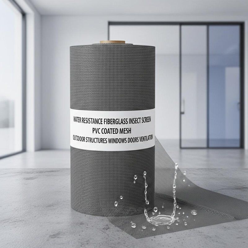 Suya dayanıklı cam lif böcek ekranı PVC kaplama ağı Dış yapılar pencereler kapılar ve havalandırma açıklıkları için idealdir
