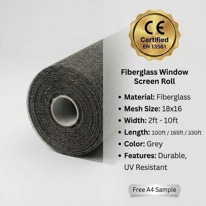 Sivrisinek Böcek Koruması için Fiberglas Pencere Tel Örgü Rulosu | Fabrikadan Toptan Özel Ebatlar