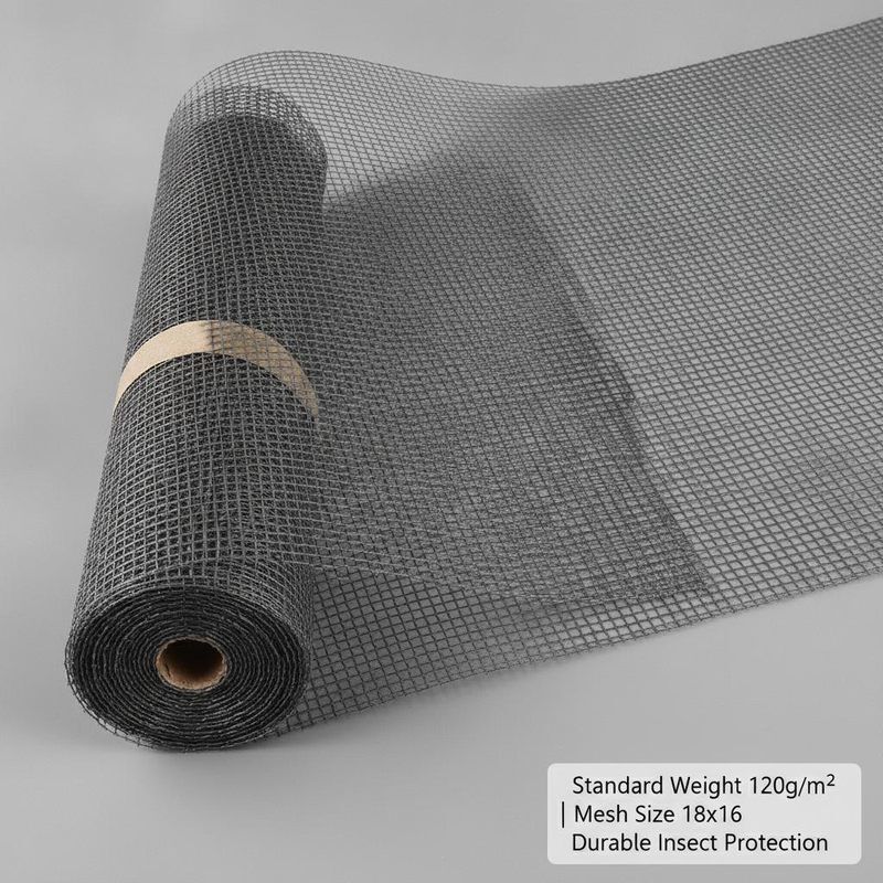 Standart Ağırlık 120g/metrekare Fiberglas Sineklik Boyut 18x16 ve Dayanıklı Pencere Kapı Sinek Koruma Malzemesi