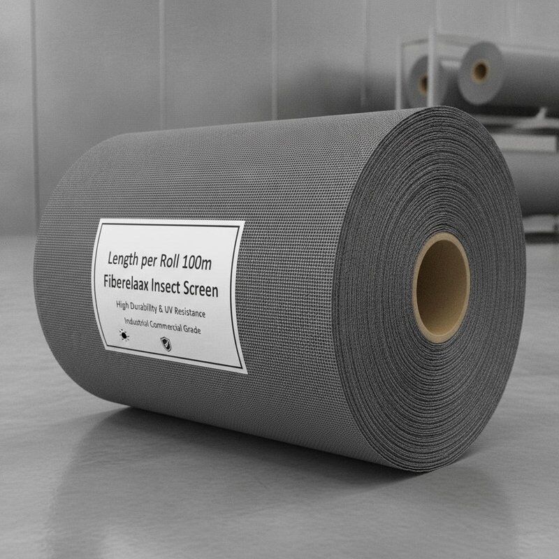 Rulo başına uzunluğu 100m Cam lif böcek ekranı Yüksek dayanıklılık ve UV direnci sunar Endüstriyel ticari için tasarlanmıştır