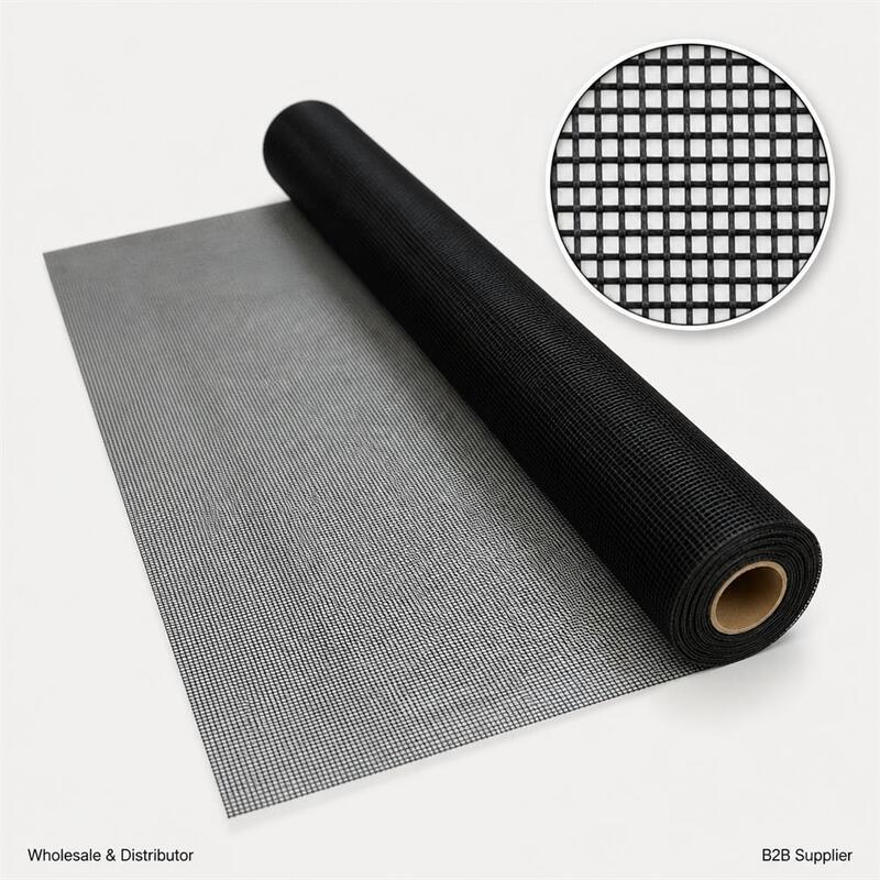 DURABLE 14X14 MESH 80G KARA Yüksek Güçlü Cam Lifi Pencere Ekrani Pencere için ağlı kumaş