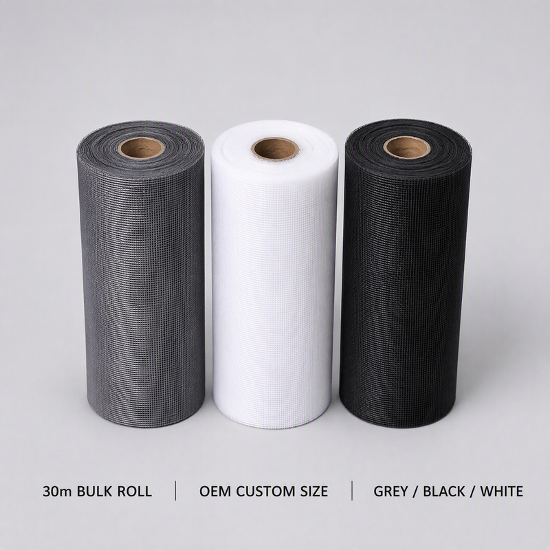 Plain Woven Fiberglass Insect Screen Tensile Strength ≥200N Özel Logo Kapılar ve Pencereler için Yüksek Güçlü Ağı