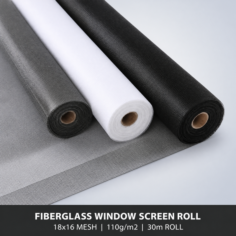 Böcek Korumalı Fiberglas Pencere Tülü 18 x 14 Gözlü, Uzun Süreli Kullanım İçin Tasarlanmış Güçlü ve Dayanıklı Fiberglas Tül Ağ