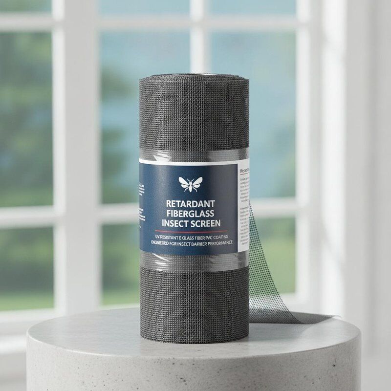 Flame Retardant Fiberglass Insect Screen UV Resistant Fiberglass E Glass Fiber PVC Coating Engineered for Insect Barrier Performance