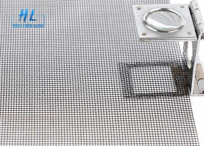 18 * 16 115g Fiberglas Böcek Ekran Siyah Renk Yanmaz Pas Korumalı