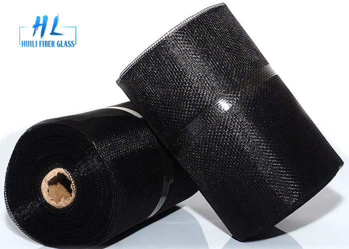 18 * 16 115g Fiberglas Böcek Ekran Siyah Renk Yanmaz Pas Korumalı