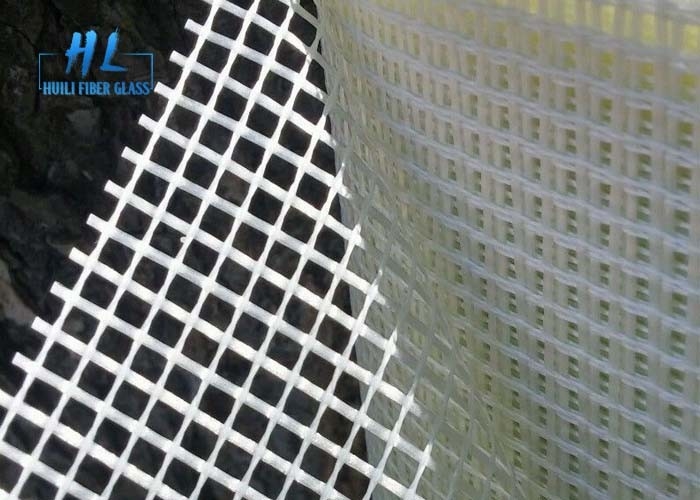 5 * 5MM Fiberglas Mesh Net Yüksek Sıcaklığa Dayanıklı Beyaz Renk