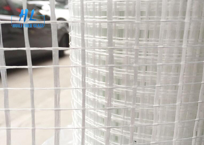 5 * 5MM Fiberglas Mesh Net Yüksek Sıcaklığa Dayanıklı Beyaz Renk