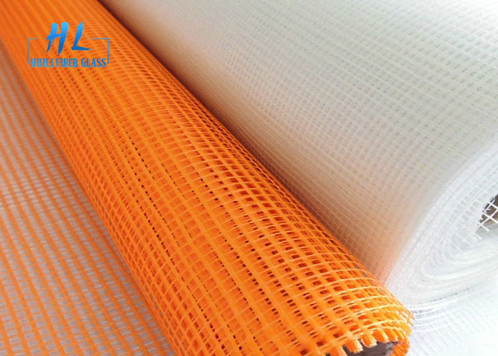 Çekim Gücü 800N Fiberglass Mesh Netting Glass Fiber Screen Rolls Coated In White And Blue