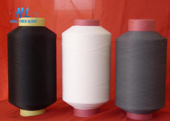 Dokuma Böcek Ekran için 0.25mm Siyah PVC Kaplı Fiberglas İplik Yangın Geciktirici