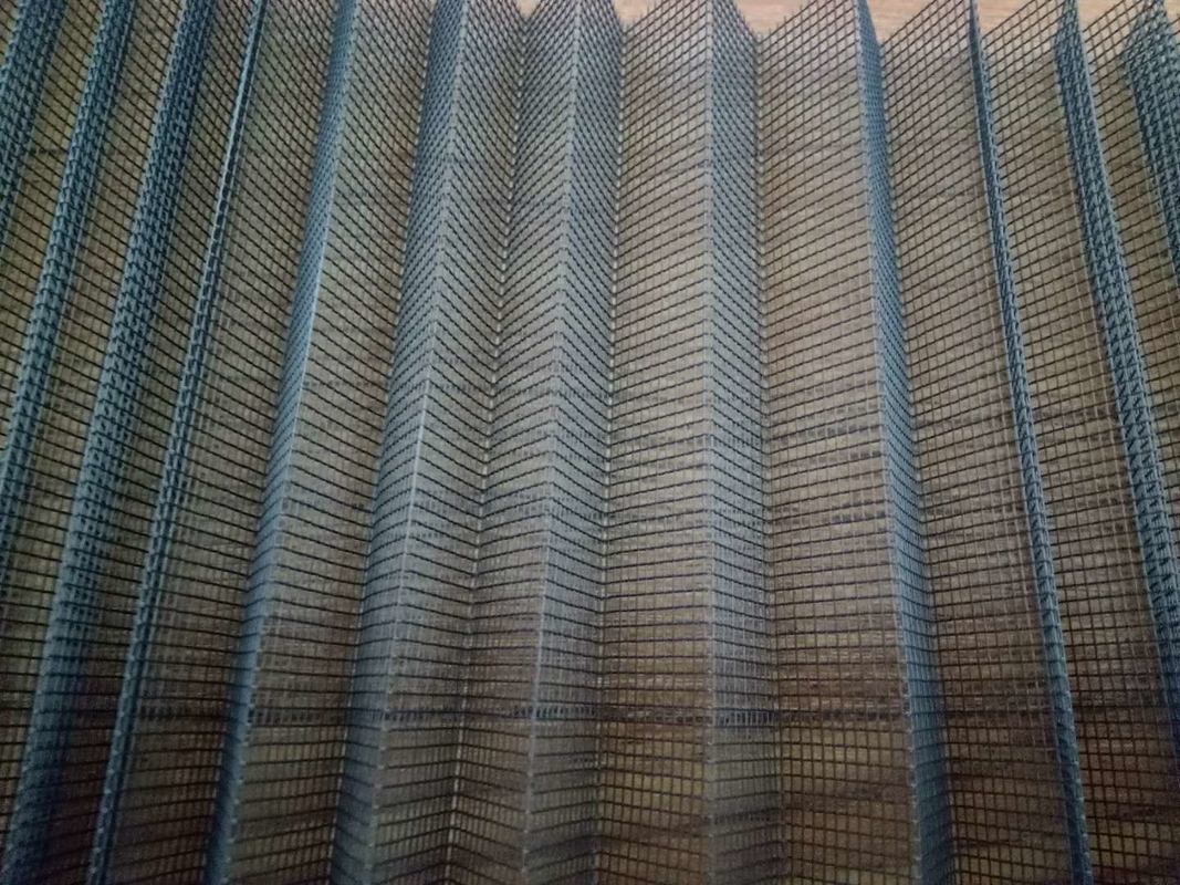 Sürgülü Kapılar İçin 17 * 15 Gri Renkli Örgü Polyester Pileli Örgü