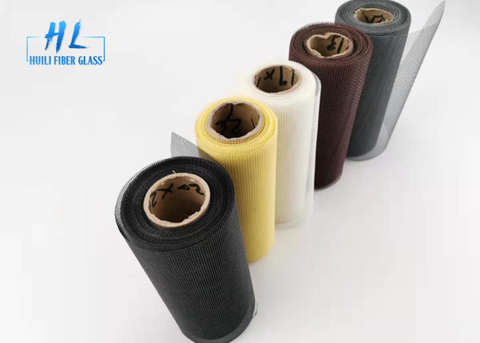 PVC Kaplamalı Yangına Dayanıklı Siyah renk Fiberglas Sivrisinek Mesh Önleme İçin