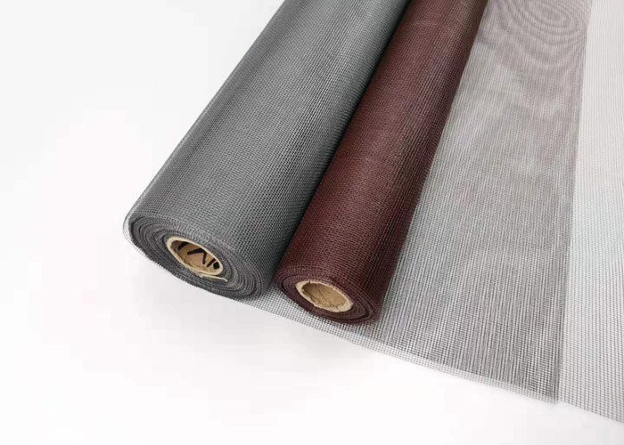 4ft * 100ft Kahverengi Renkli Fiberglas Pencere Ekran Düz Dokuma Toz Geçirmez