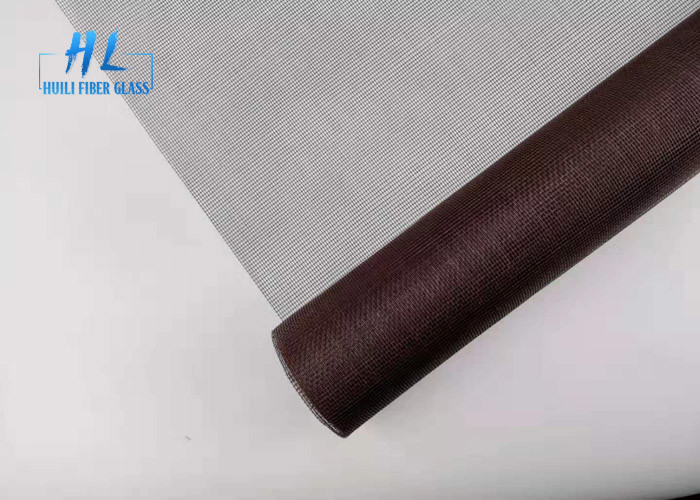 4ft * 100ft Kahverengi Renkli Fiberglas Pencere Ekran Düz Dokuma Toz Geçirmez