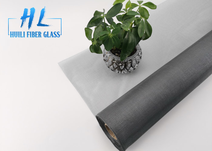 36 inç 48 inç Fiberglas Sineklik PVC Kaplamalı Düz ​​Dokuma Gri Renk