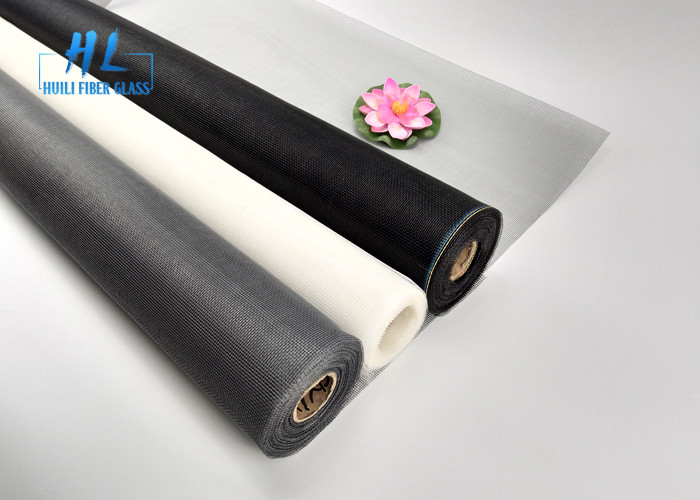 Siyah Gri Beyaz Cam Lifi Uçan Ekrani 0.011 Inç Kapılar ve Pencereler İçin Plain Weave Mesh