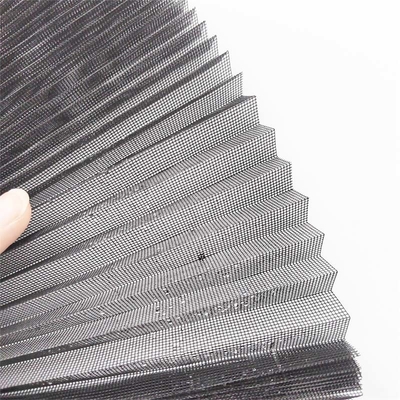 Yüksek dayanıklılık Plisse Böcek Ekrani Yangına dayanıklı Pleated Yüksekliği 14mm Yırtılmaya dayanıklı aşınmaya dayanıklı