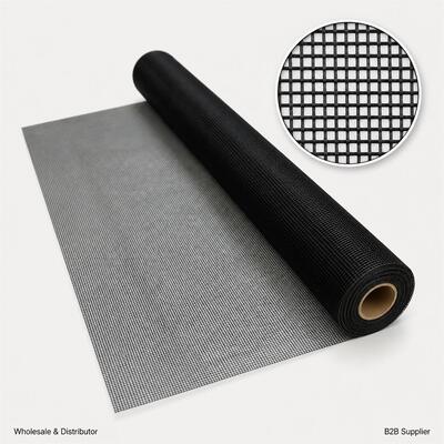 DURABLE 14X14 MESH 80G KARA Yüksek Güçlü Cam Lifi Pencere Ekrani Pencere için ağlı kumaş