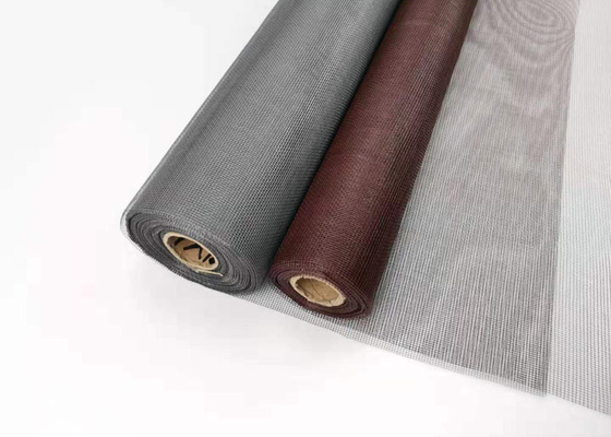 4ft * 100ft Kahverengi Renkli Fiberglas Pencere Ekran Düz Dokuma Toz Geçirmez