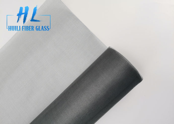 36 inç 48 inç Fiberglas Sineklik PVC Kaplamalı Düz ​​Dokuma Gri Renk